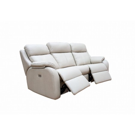 G Plan Upholstery - Kingsbury 3 Seater Curved Leather Recliner Sofa