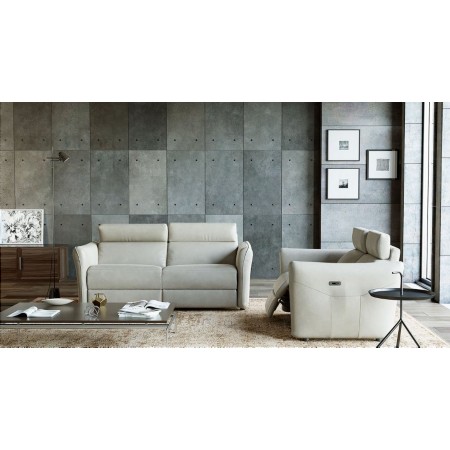 New Trend Concepts - Nestor 3 Seater Leather Recliner Sofa